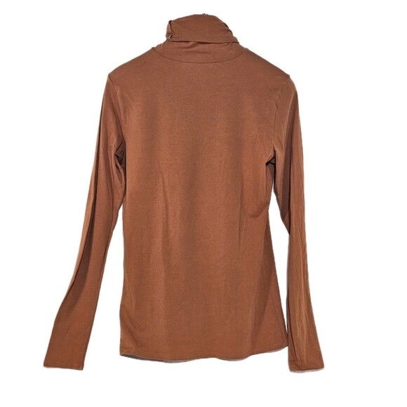 Peruvian Connection Extreme T-Neck Medium Whiskey Orange Turtleneck Pima Cotton - Picture 3 of 8